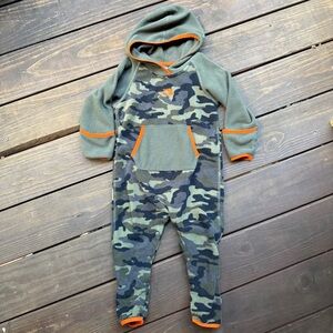 The North Face - Camo and Orange Fleece One Piece